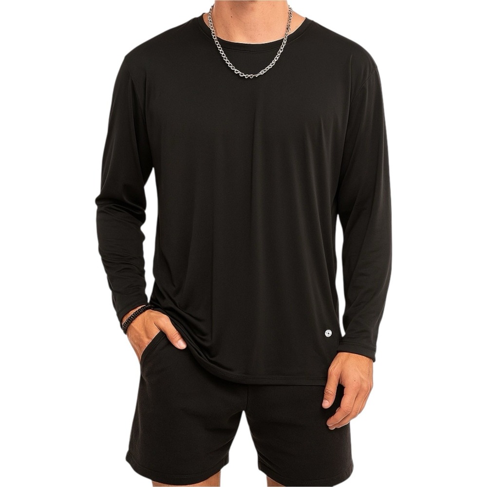 Gradual Mens Black Long Sleeve Performance Shirt UPF 50+ Sun Protection XXXL NEW